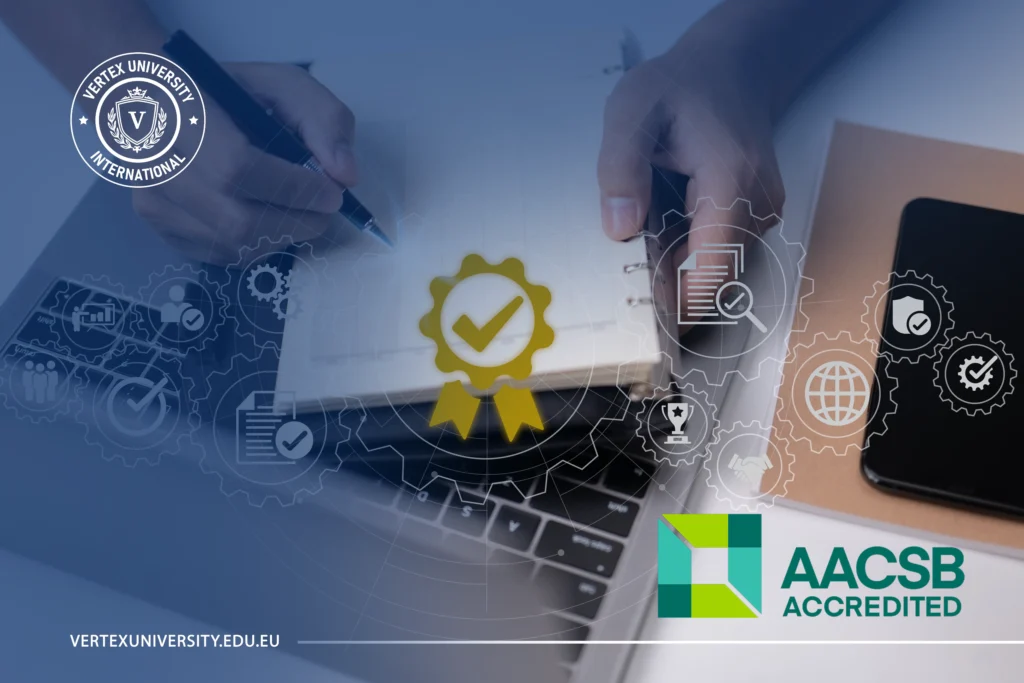 اعتماد جمعية تطوير كليات إدارة الأعمال AACSB-جامعة فيرتكس