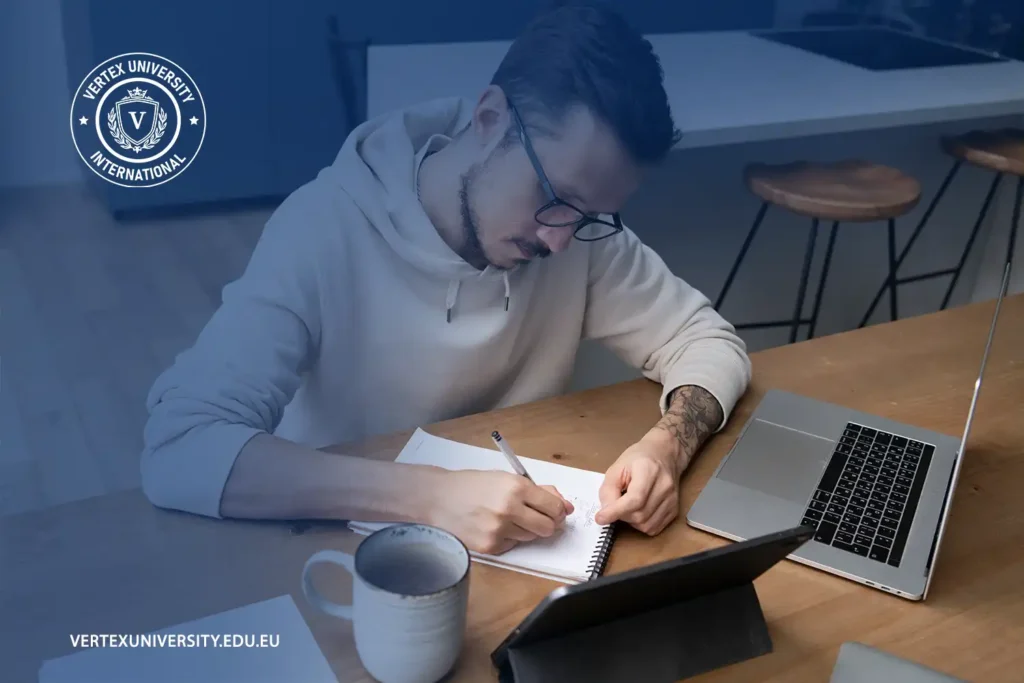 أستاذك خبير من ثلاث قارات، وأنت تسأل، تتعلم، وتفهم من غرفة معيشتك-جامعة فيرتكس Your Professor Is an Expert from Three Continents — and You’re Asking, Learning, and Engaging from Your Living Room