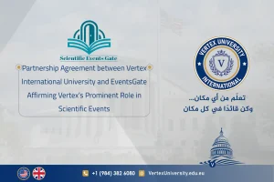 Partnership Agreement between Vertex University and EventsGate Affirming Vertex’s Prominent Role in Scientific Events